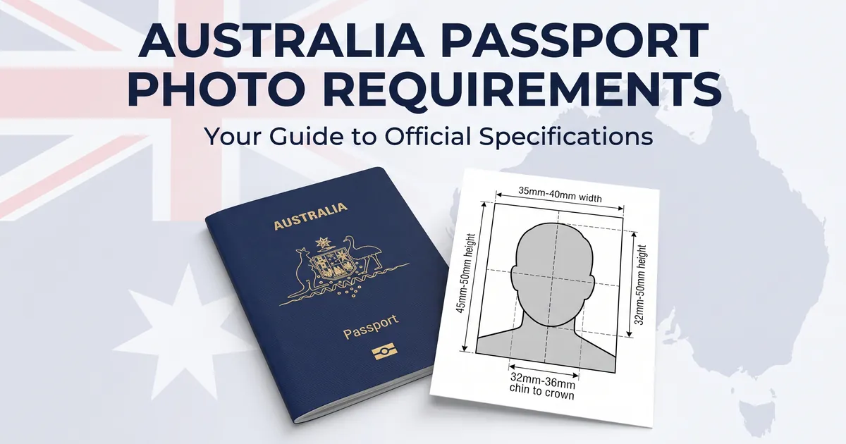 Australia passport photo requirements — official size, background, and pose guide