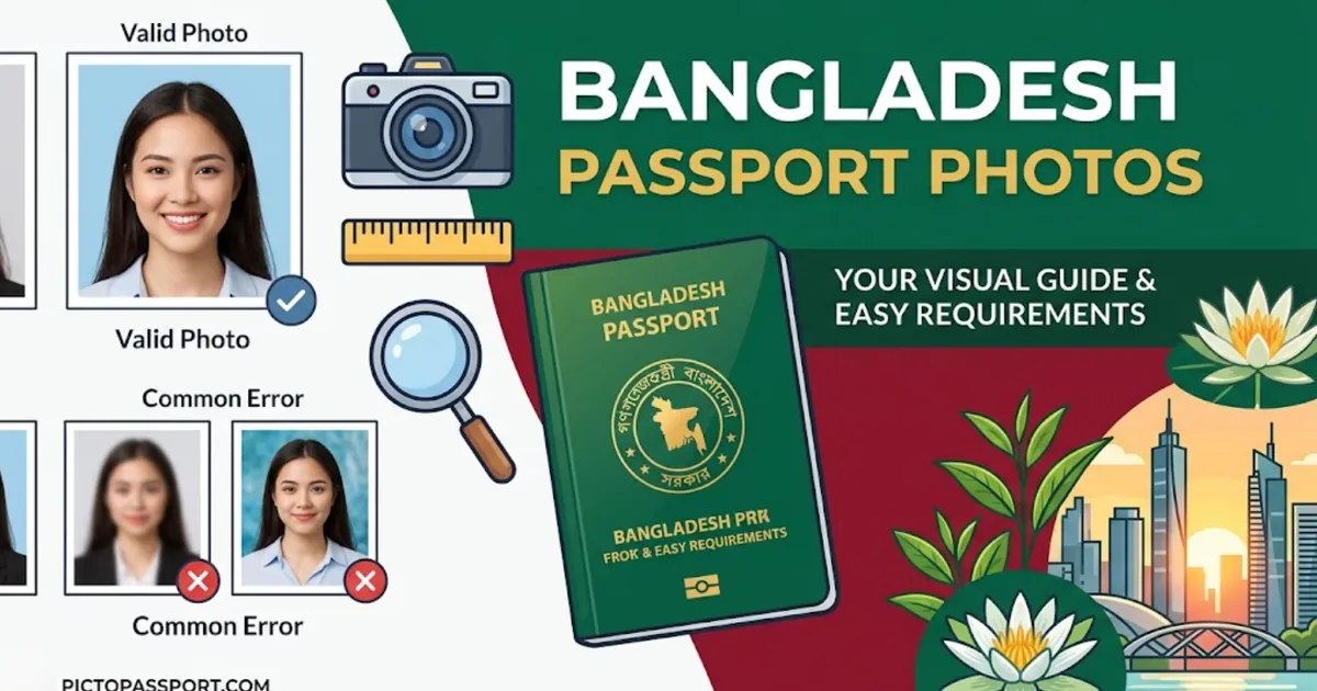 Bangladesh passport photo requirements — official size, background, and pose guide
