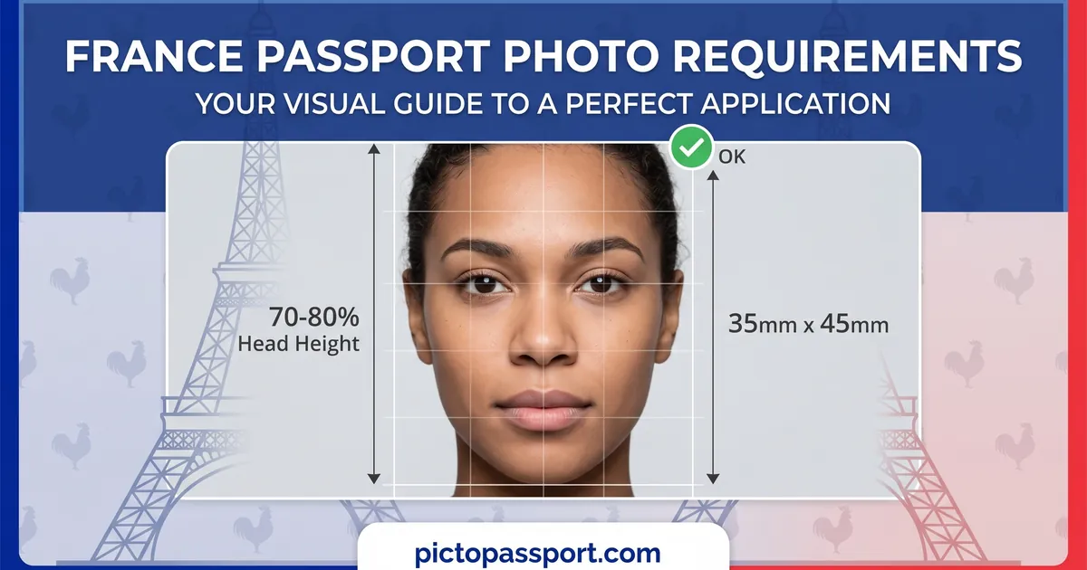 France passport photo requirements — official size, background, and pose guide
