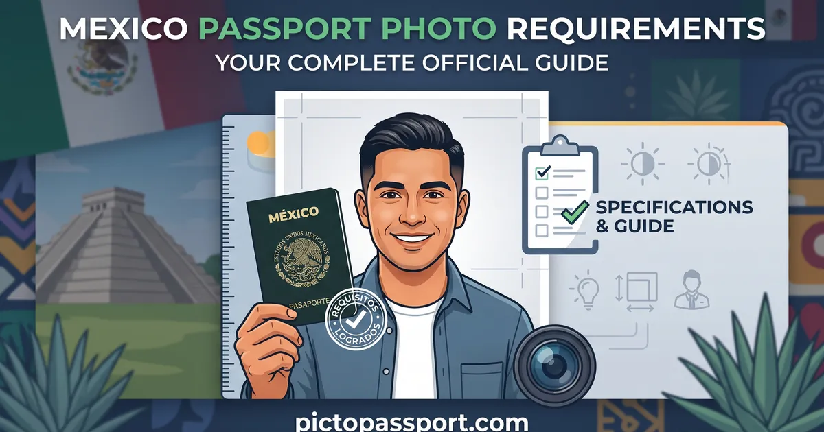 Mexico passport photo requirements — official size, background, and pose guide