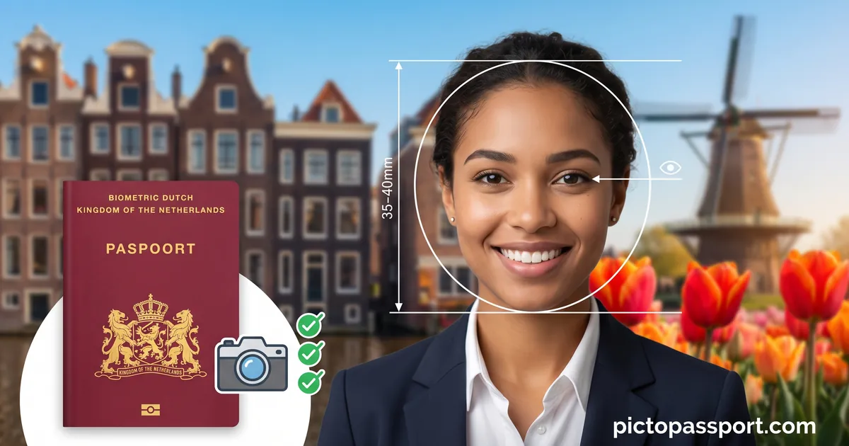 Netherlands passport photo requirements — official size, background, and pose guide