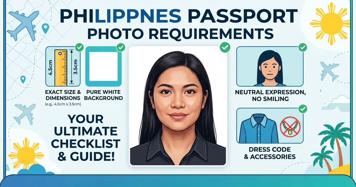 Philippines passport photo requirements — official size, background, and pose guide