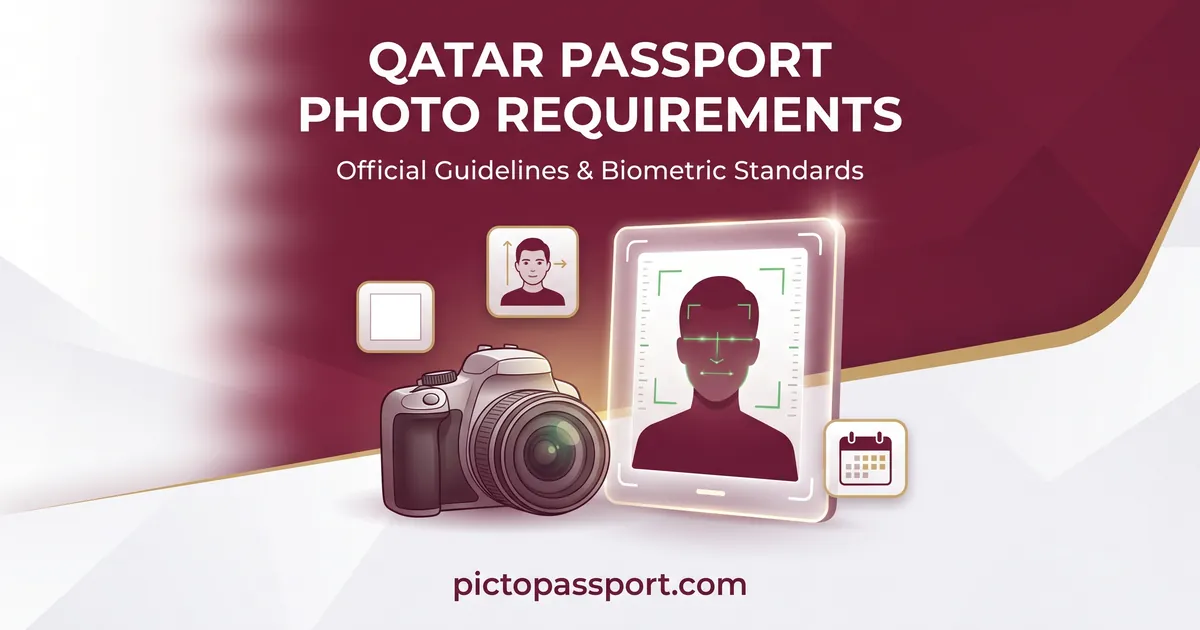 Qatar passport photo requirements — official size, background, and pose guide