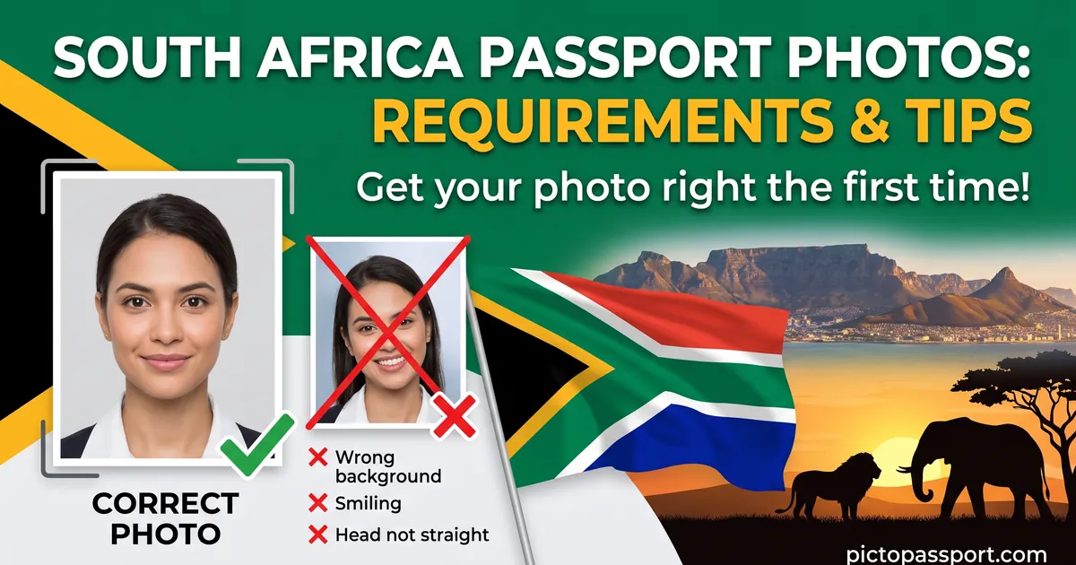South Africa passport photo requirements — official size, background, and pose guide