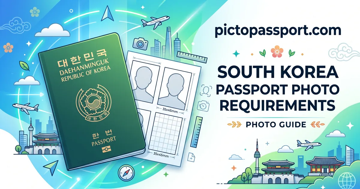 South Korea passport photo requirements — official size, background, and pose guide
