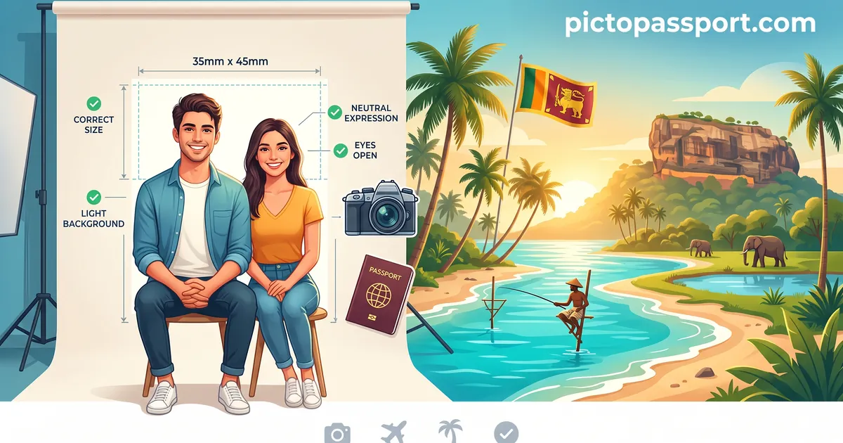 Sri Lanka passport photo requirements — official size, background, and pose guide