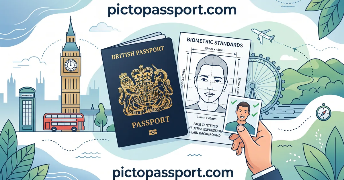 United Kingdom passport photo requirements — official size, background, and pose guide