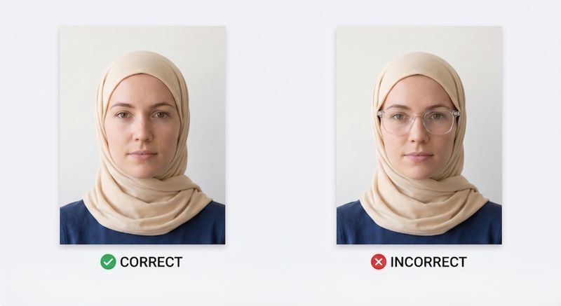 Passport photo glasses rule: remove all glasses before taking the photo